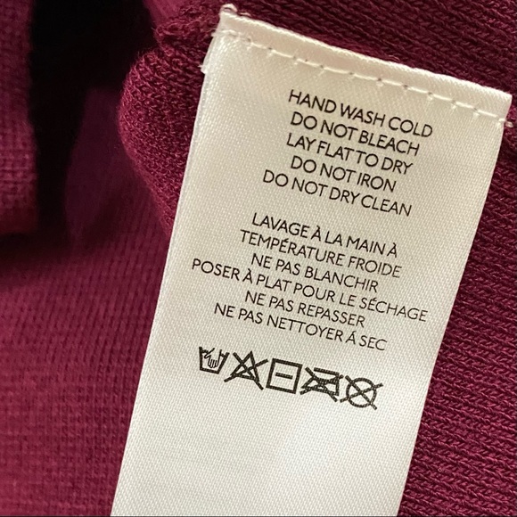 FLAT WHITE by Anthropologie Plum/Prune Button Down Cropped Knit Top Size L - Picture 9 of 12